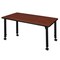 Regency Rectangular Mobile Tables, 48 W, 30 L, 23-34 H, Wood, Metal, Cherry MT4830CHAPCBK - alternate 2